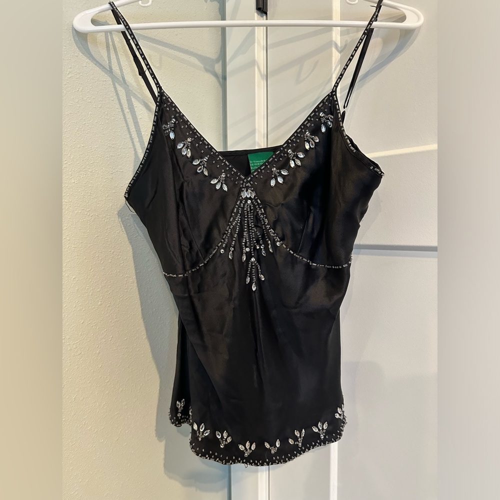 Size small 100% silk beaded tank top